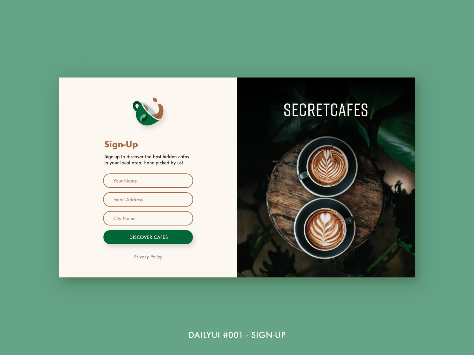 DailyUI-001_Secret-Cafes